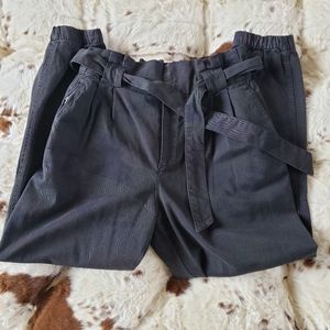 Camo Print Paper Bag Waisted Demin Pants